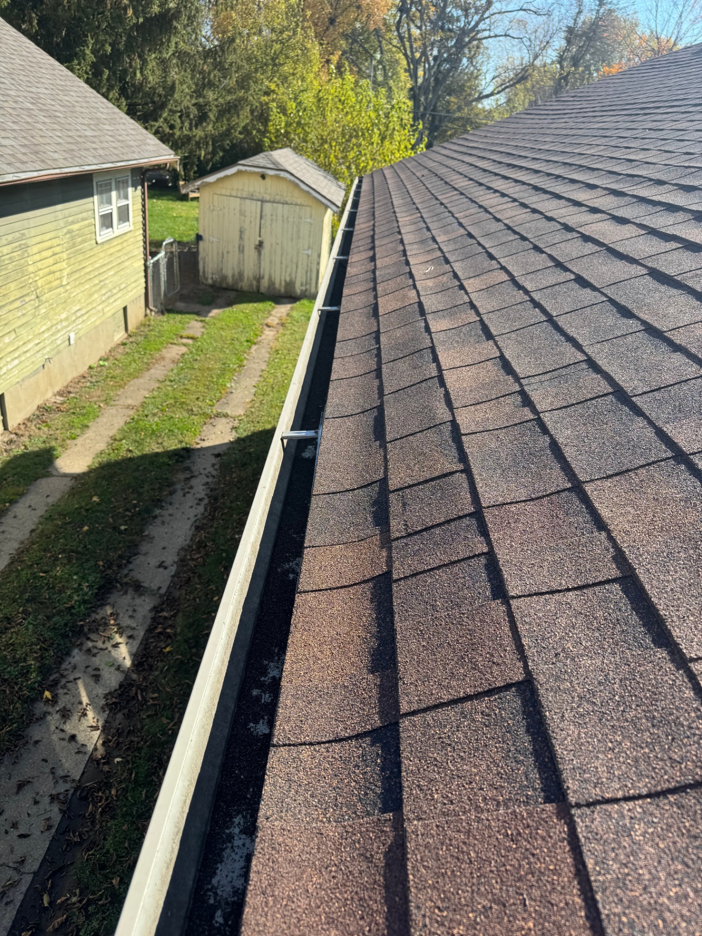 Clean gutter after cleanout